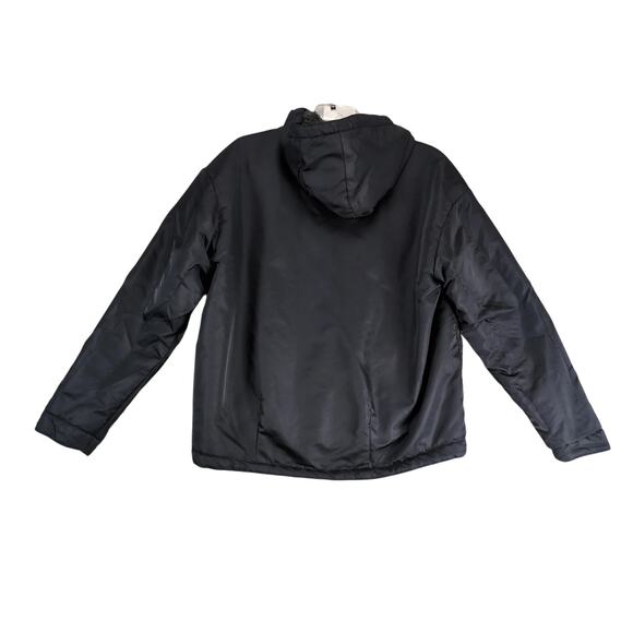 Fabletics Reversible Black Hoodie Jacket Women's S Polar Fleece Sherpa & Nylon - Picture 3 of 10